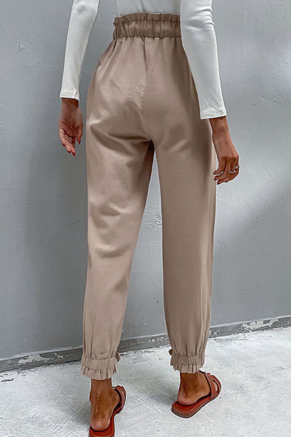 Down to Business Drawstring Khaki Pant