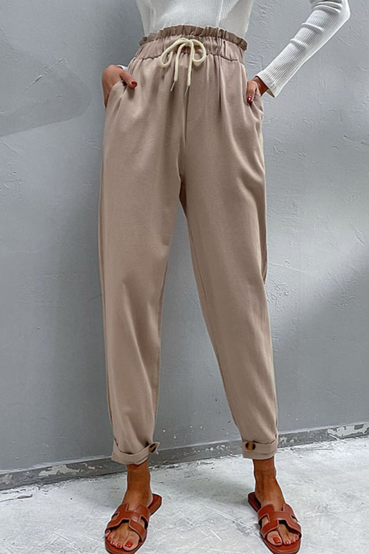 Down to Business Drawstring Khaki Pant