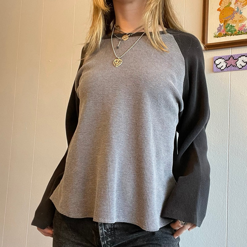 Everyday Casual Ribbed T-shirt Sweater