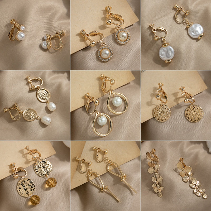 Vintage Style Pearl Clip-Ons