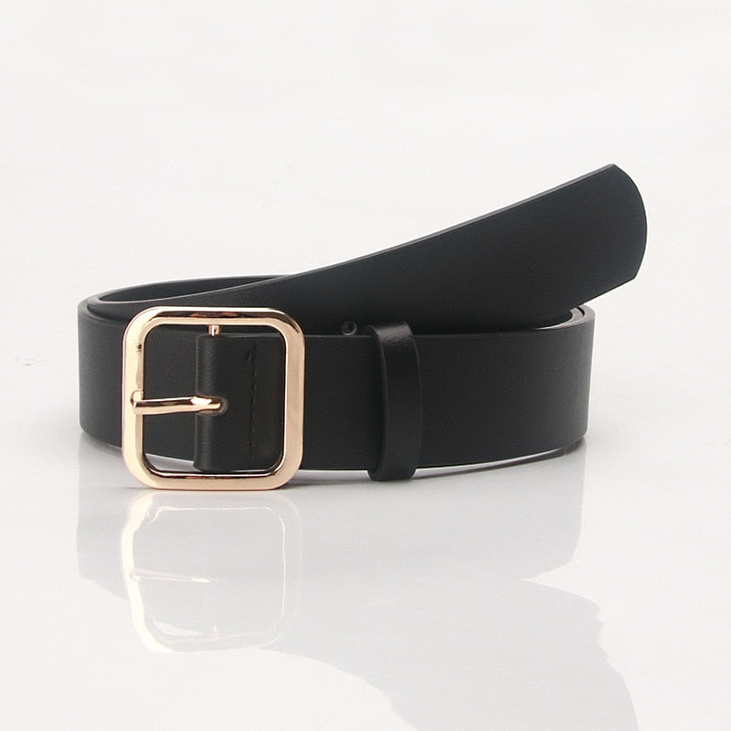 Leather Adjustable Buckle Belt