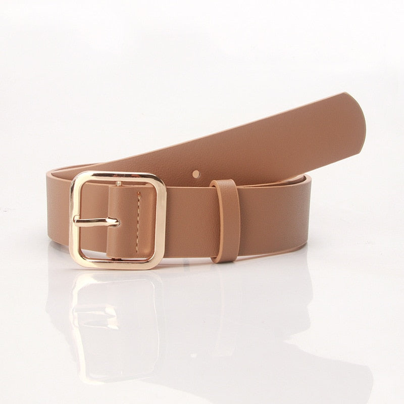 Leather Adjustable Buckle Belt