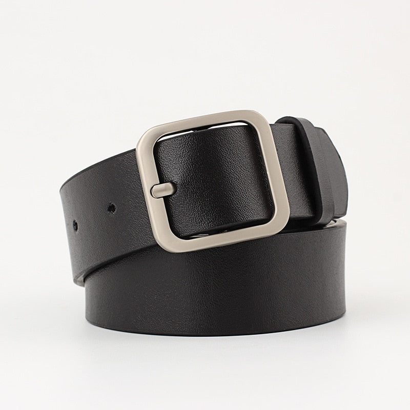 Leather Adjustable Buckle Belt