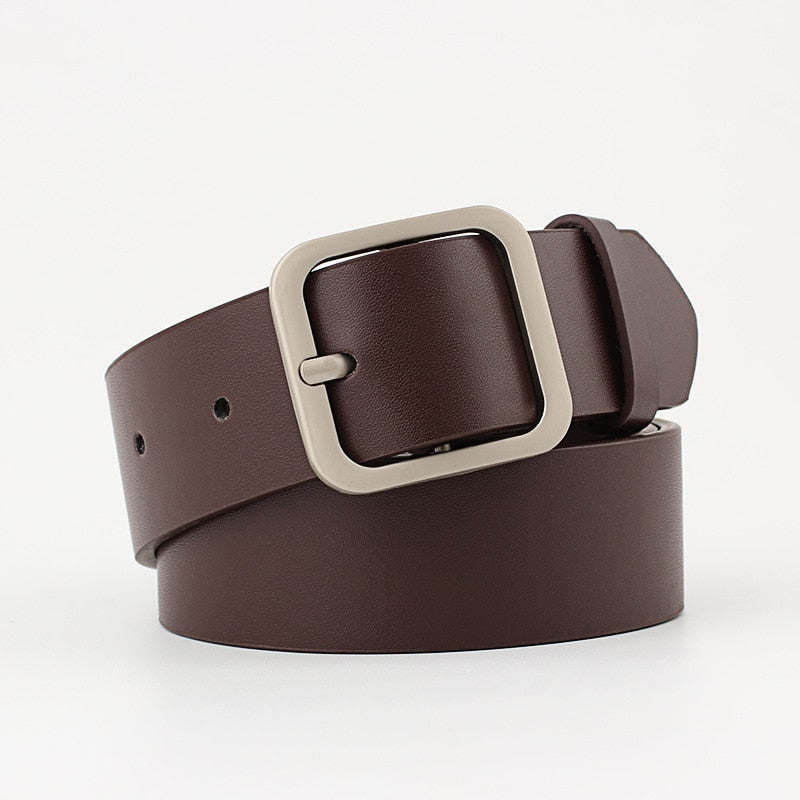 Leather Adjustable Buckle Belt