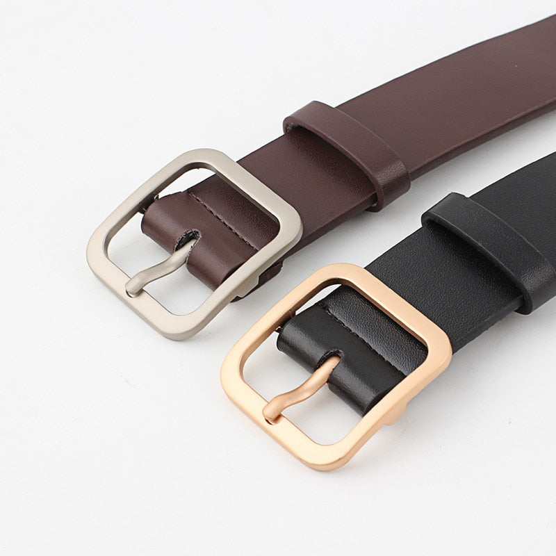 Leather Adjustable Buckle Belt