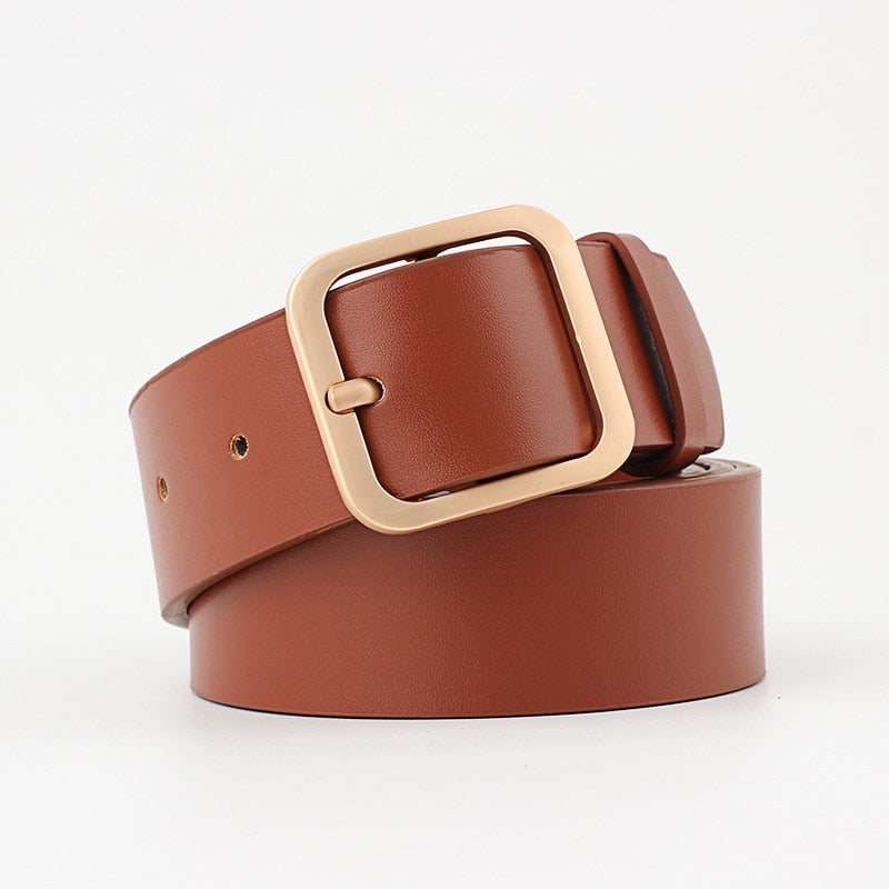 Leather Adjustable Buckle Belt