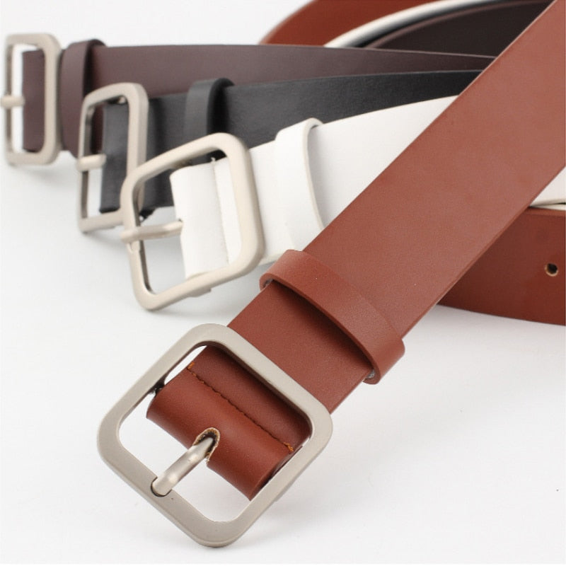 Leather Adjustable Buckle Belt