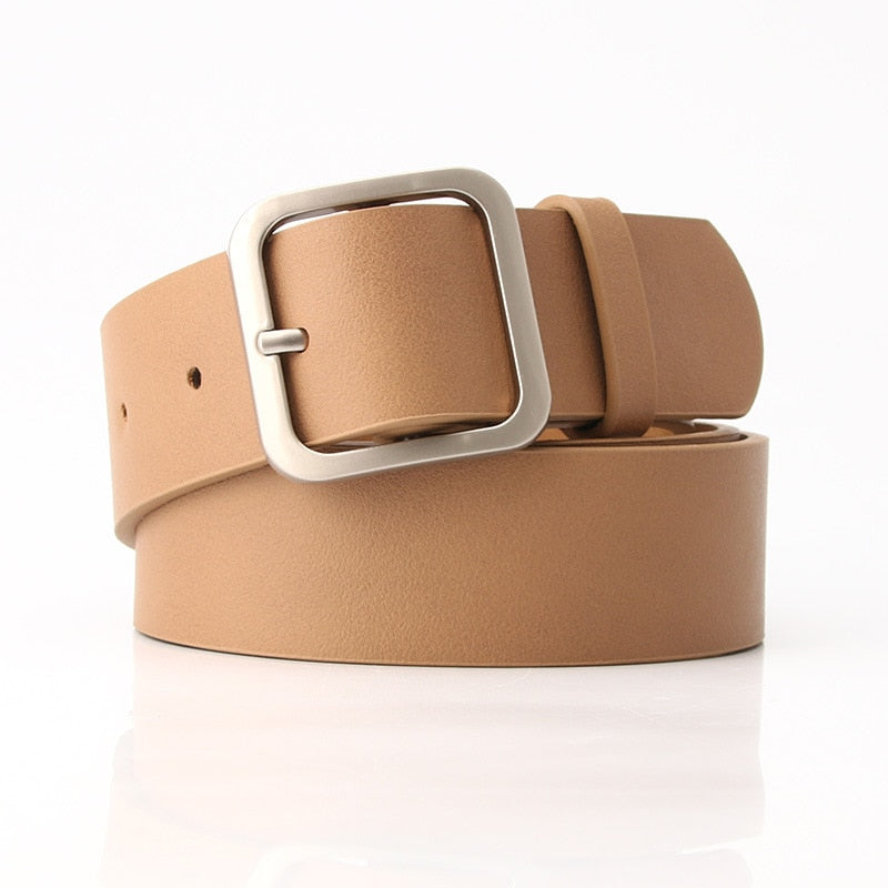 Leather Adjustable Buckle Belt