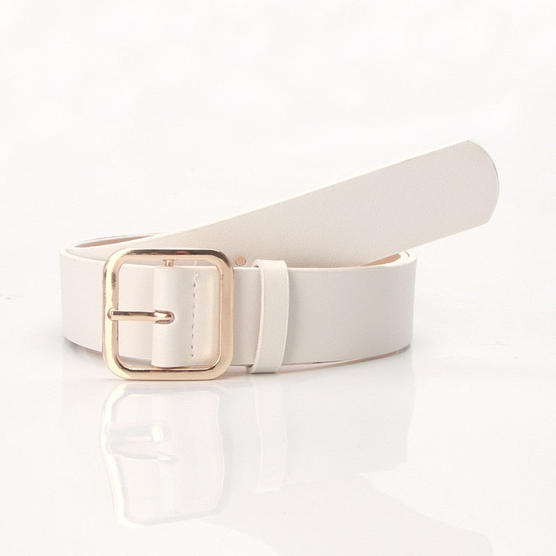 Leather Adjustable Buckle Belt