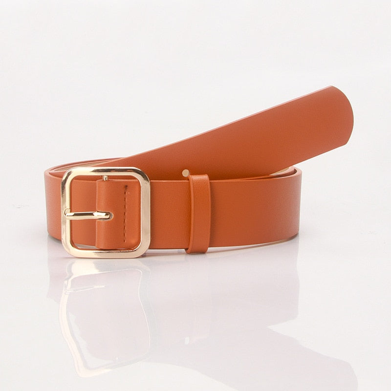 Leather Adjustable Buckle Belt