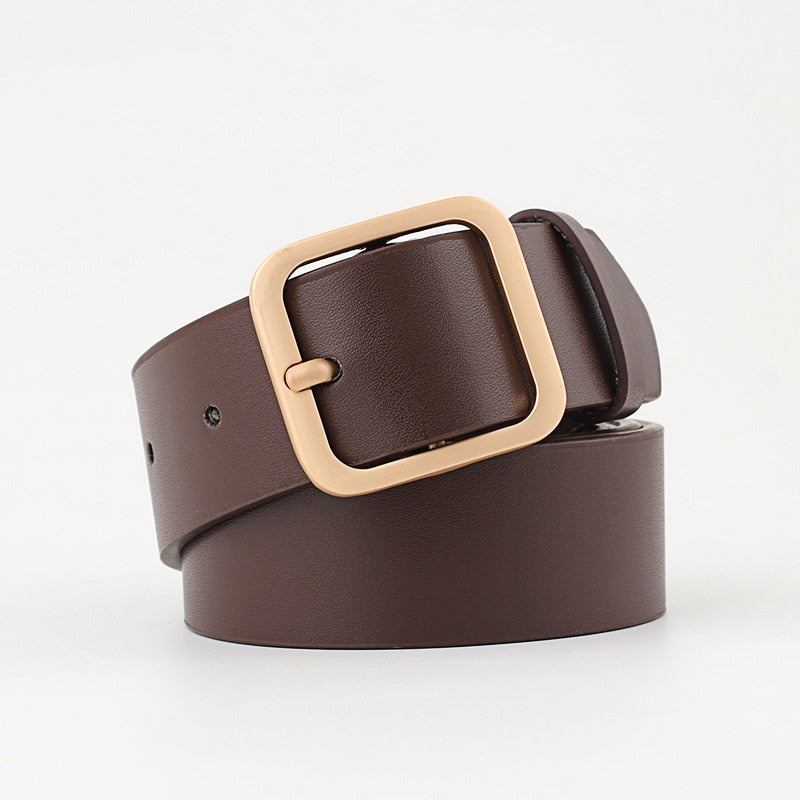 Leather Adjustable Buckle Belt