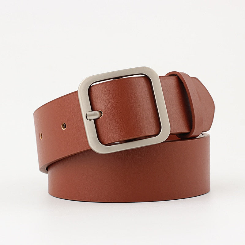 Leather Adjustable Buckle Belt