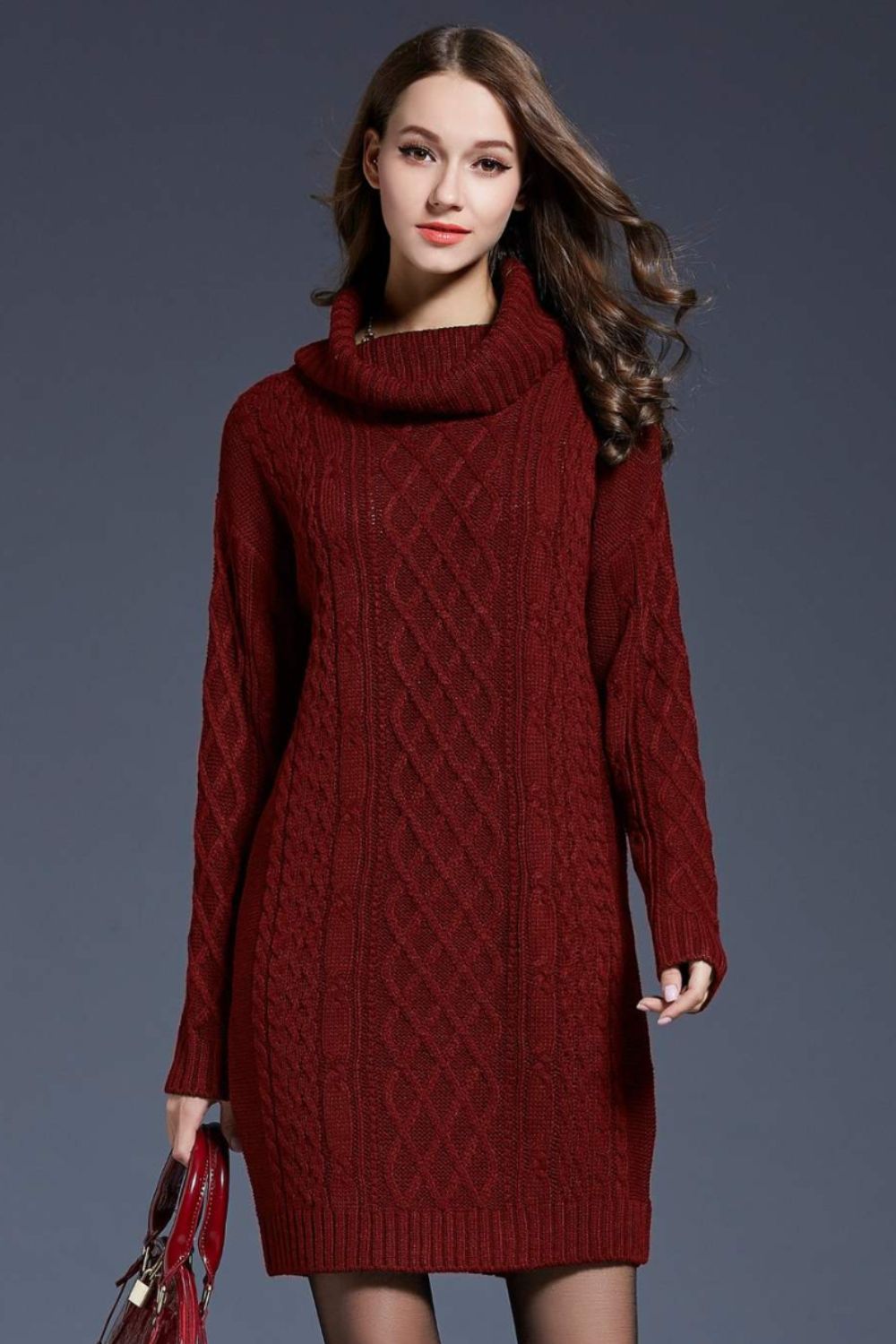 Ascension Knitted Shoulder Sweater Dress